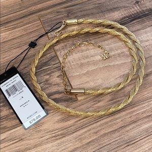 BCBGMAXAZRIA Gold metal waist belt (s)